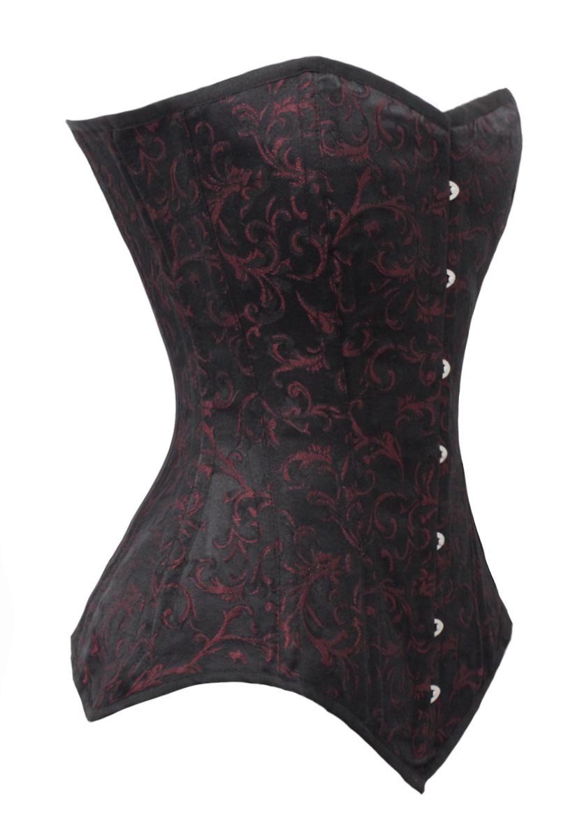 LuvSecret Lingerie Heavy Duty 26 Double Steel Boned Waist Training Corset - Long Torso Overbust Brocade Shaper #8151 for Women's Shapewear, Plus Size Waist Cincher & Victorian Style Outfits