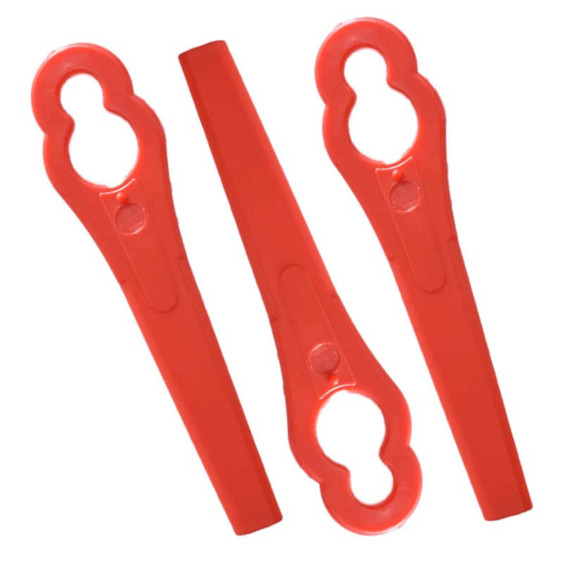 100PCS Plastic Replacement Trimmer Blades for Bosch & Einhell - Durable Nylon Grass Cutting Blades for Lawn Mowers & Garden Trimmers (Red) - Perfect for Lawn Maintenance, Yard Care & Professional Landscaping