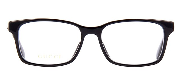 Gucci GG 0826O 004 Black Rectangle Men's Eyeglasses - Premium Designer Sunglasses for Men with UV Protection - Perfect for Driving, Outdoor Activities & Fashion Accessories