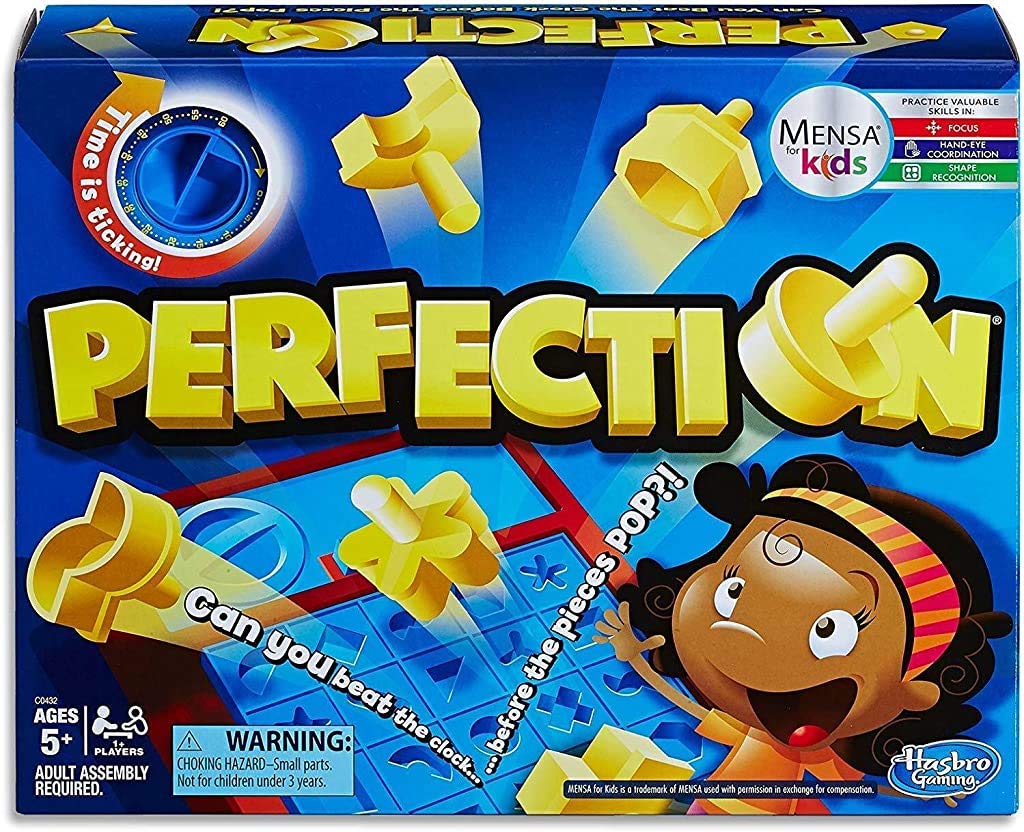 Hasbro Gaming Perfection Game - Fast-Paced Family Board Game for Kids & Adults, Multicolor - Perfect for Family Game Nights & Party Entertainment