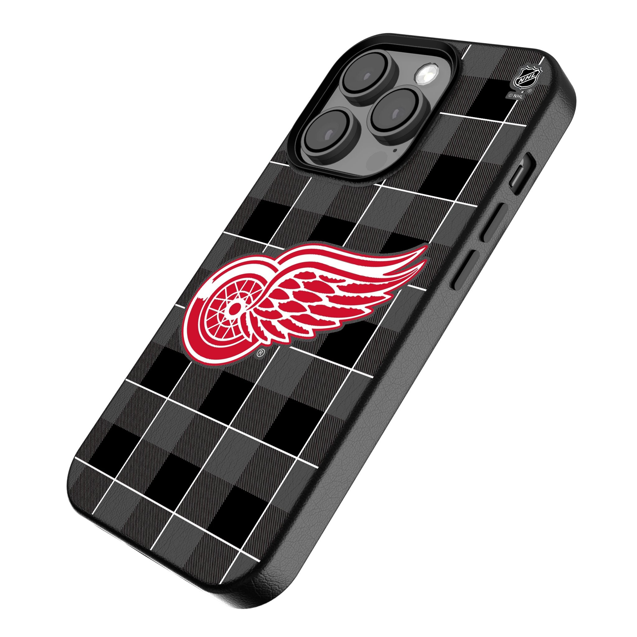 Detroit Red Wings Plaid MagSafe Compatible Case for iPhone 14/13/12 Pro Max - Durable Protective Cover for Hockey Fans, Perfect for Game Day & Everyday Use