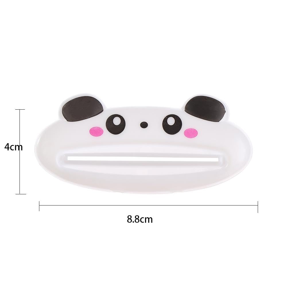 Plastic Toothpaste Tube Squeezer & Roller Dispenser - Cute Panda Design for Home & Travel Bathroom Organization - Perfect for Kids, Camping, and Space-Saving Storage