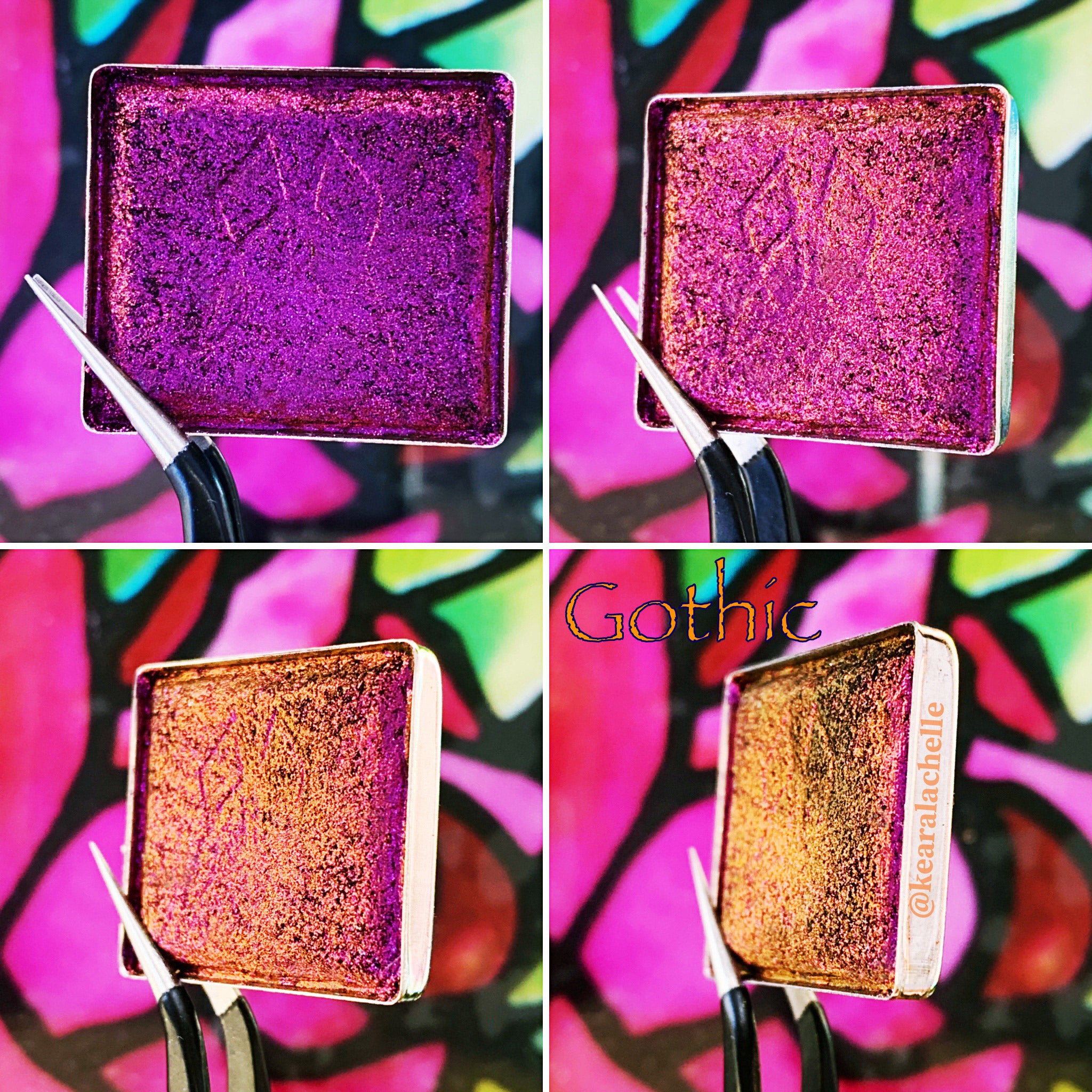 Gothic Jeweled Multichrome Eyeshadow Palette - Long Lasting Highly Pigmented Makeup for Dramatic Eye Looks - Perfect for Halloween, Cosplay and Night Out