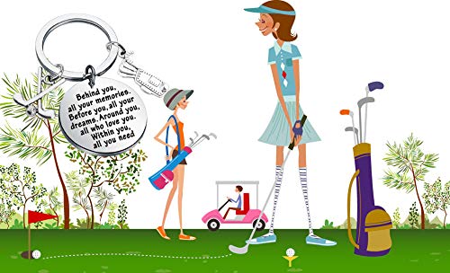 FEELMEM Golf Keychain - Personalized Golf Gift for Men & Women - Future Golfer Present - Golf Club Player Accessories - Ideal for Birthday, Father's Day & Retirement Gifts - Perfect for Golf Tournaments, Club Events & Tee Time Memories
