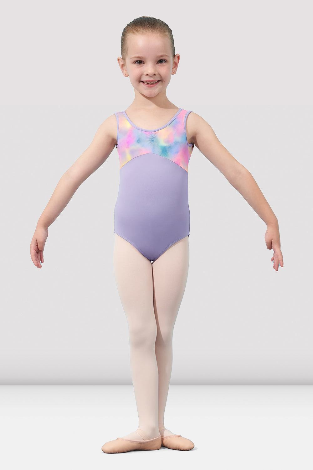 Mirella Girls Watercolor Tank Leotard - Ballet Dance Leotard for Kids, Toddler & Youth - Perfect for Ballet Class, Dance Practice & Performance
