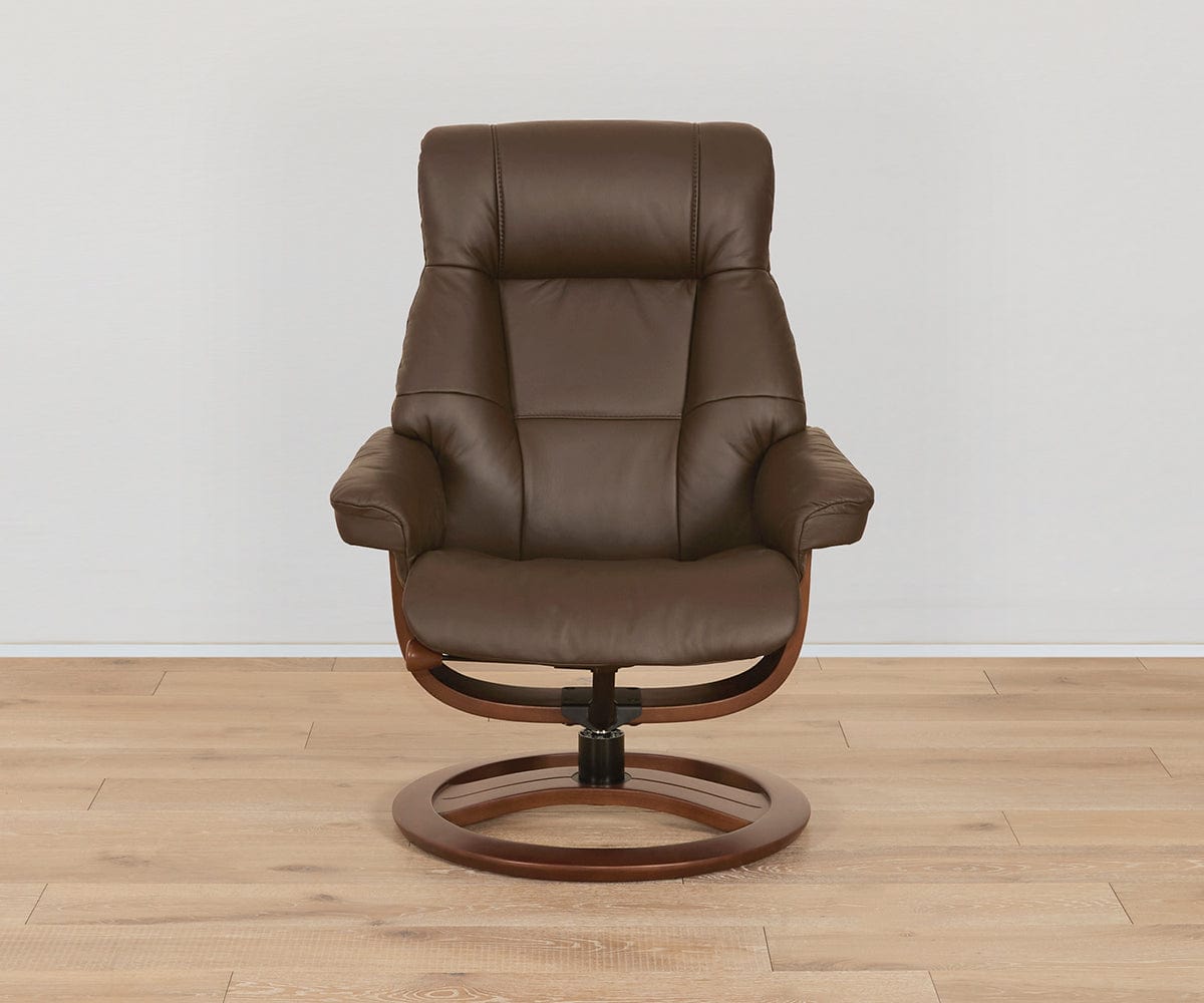 Premium Aksel Leather Recliner with Ottoman - Genuine Leather Power Lift Chair for Living Room, Home Theater & Office - Comfortable Reclining Sofa with Footrest for Relaxation & Entertainment