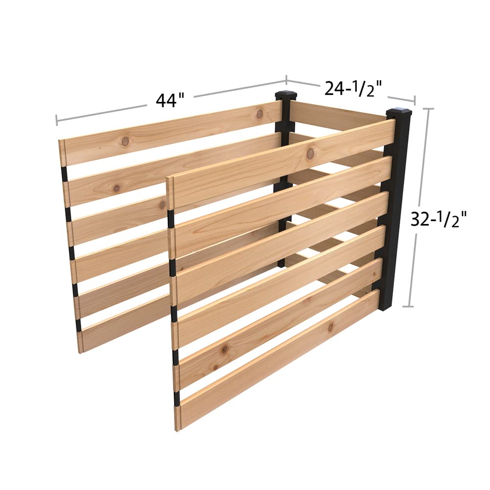 2 ft. x 4 ft. Cedar Compost Bin Expansion Kit - Outdoor Essentials Haven for Organic Waste Recycling | Perfect for Backyard Gardening, Sustainable Composting & Eco-Friendly Landscaping