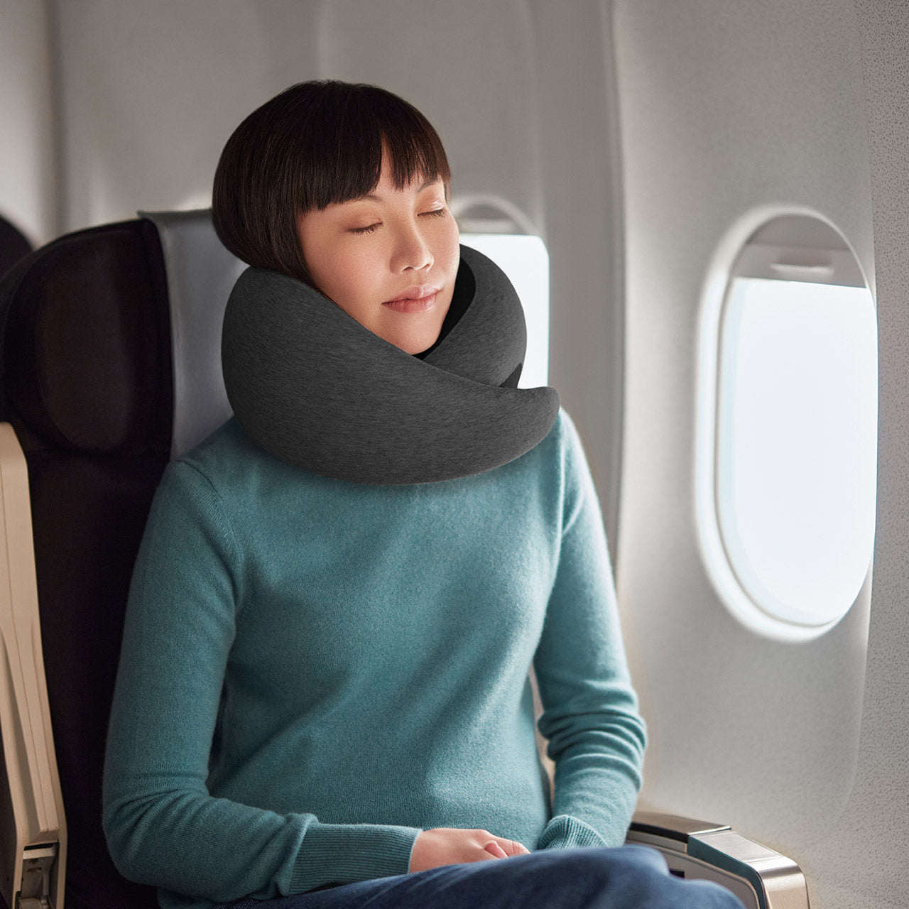 Ostrichpillow Go Neck Pillow - Travel & Nap Support for Office, Airplane & Car - Ergonomic Comfort for Neck Pain Relief & Better Sleep
