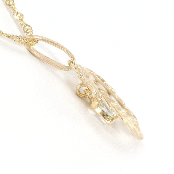 18K Yellow Gold Aquamarine Necklace for Women - Elegant March Birthstone Jewelry Gift for Her - Perfect for Weddings, Anniversaries & Special Occasions