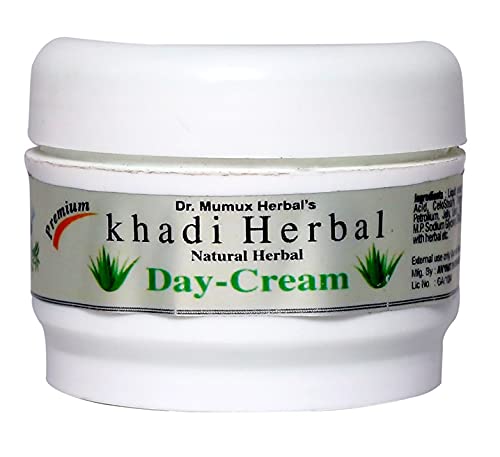 Khadi Natural Herbal Day Cream with Vitamin C & B3 - Brightening, Moisturizing & Anti-Aging Face Cream for Healthy Radiance - Reduces Fine Lines, Wrinkles & Dark Spots with Sun Protection - 70g | Perfect for Daily Skincare Routine & Glowing Complexion