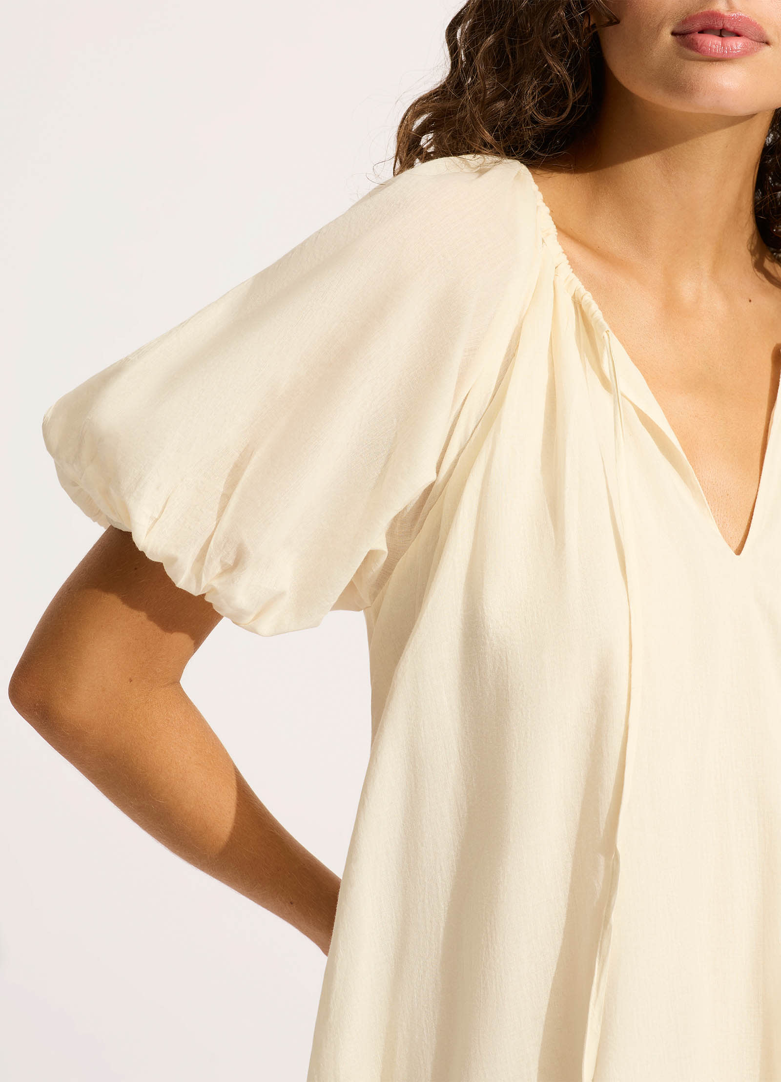 Mini Babydoll Dress in Ecru - Sexy Lingerie Nightwear for Women, Perfect for Valentine's Day & Romantic Nights
