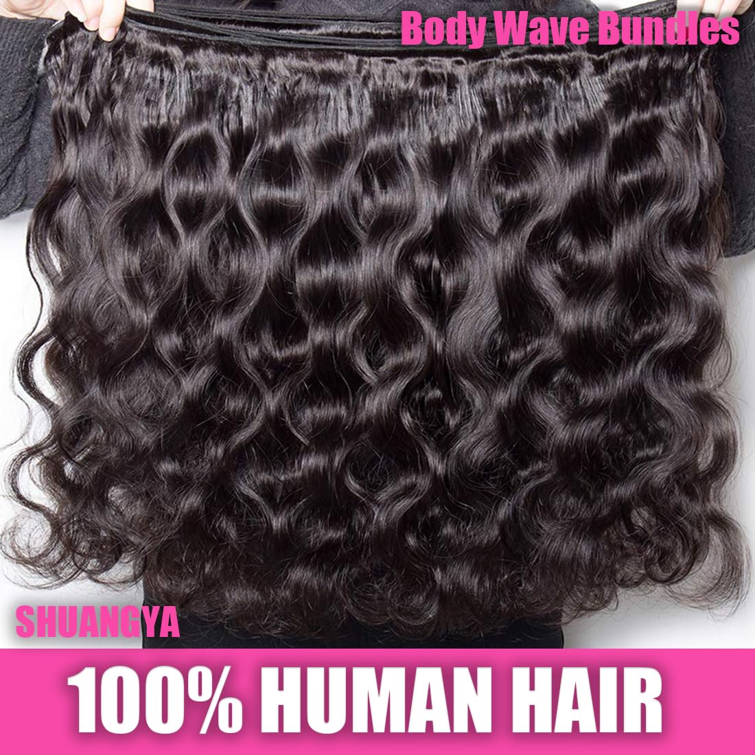 100% Unprocessed Brazilian Virgin Human Hair Bundles - Body Wave 12A Grade 20/22/24/26 Inch 4 Bundles Natural Black Color for Quick Weave Extensions | Perfect for Daily Styling, Special Occasions & Salon Use