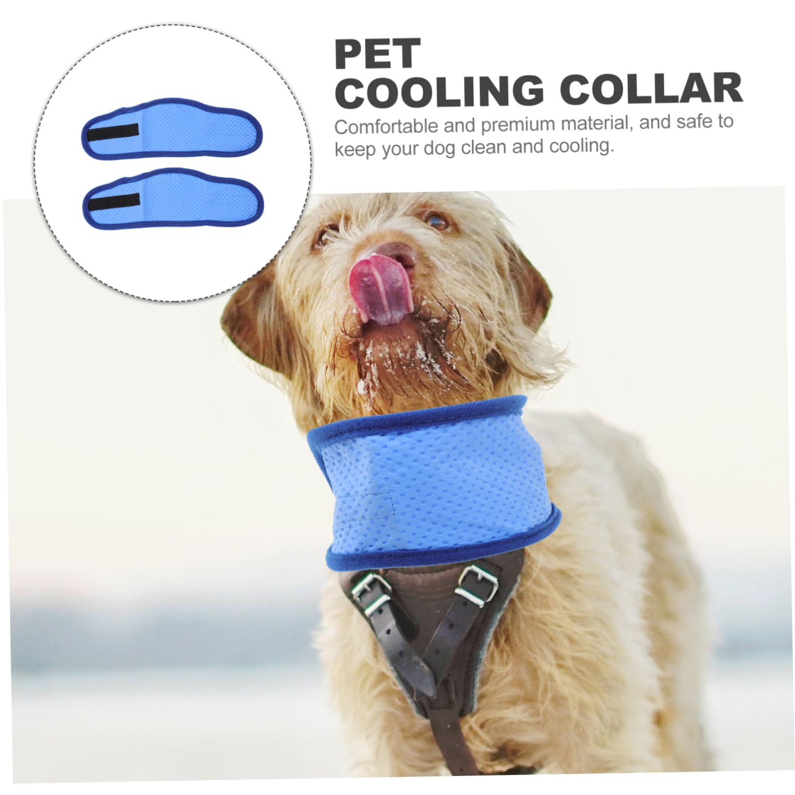 2pcs Mipcase Pet Cooling Scarf & Vest for Dogs - Breathable Summer Dog Clothes, Puppy Collar & Scarf with Ice Bag - Non-Woven Fabric for Hot Weather (Perfect for Outdoor Walks, Beach Trips & Summer Adventures)