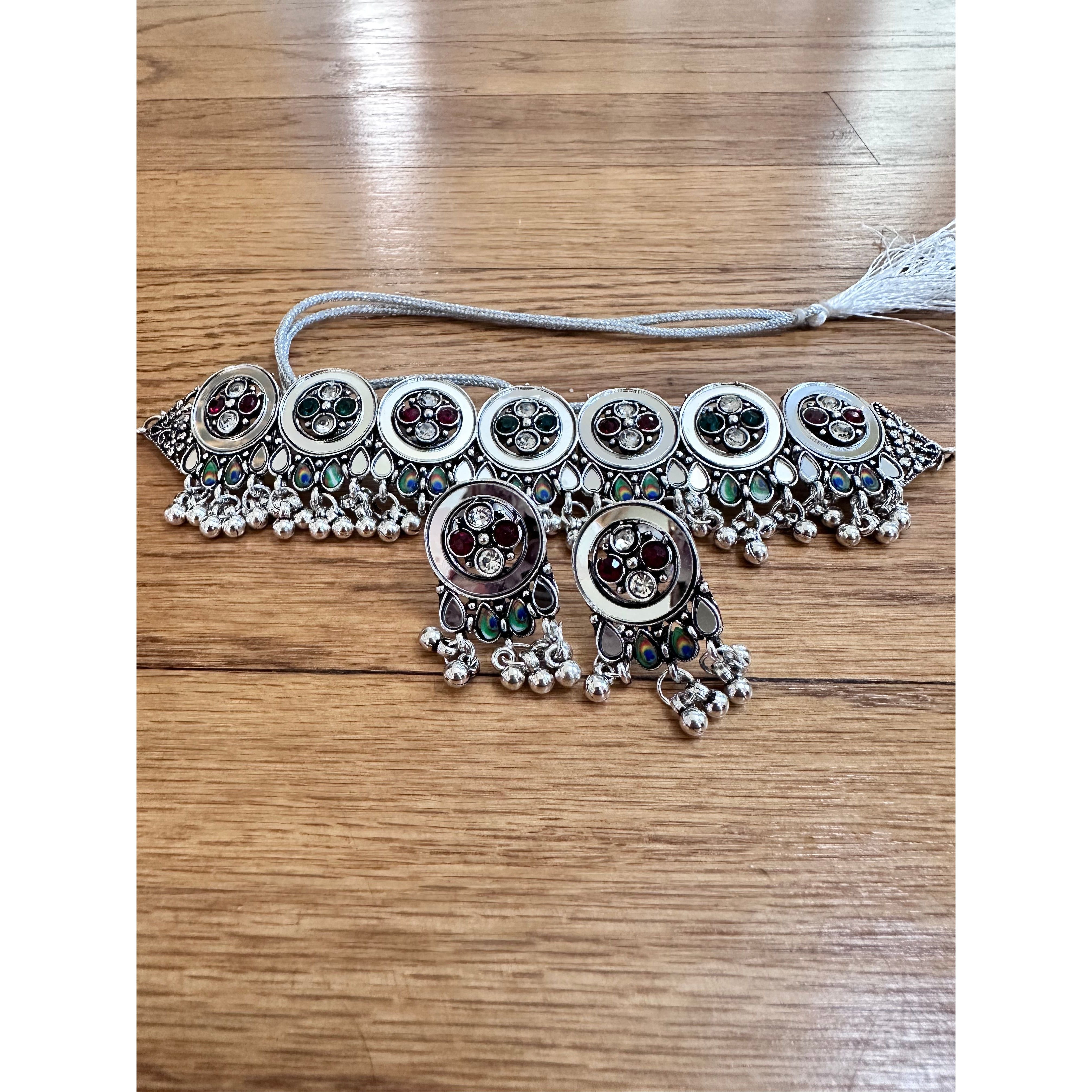 Elegant Choker Necklace Set with Matching Earrings for Women - Perfect for Parties, Weddings, and Date Nights