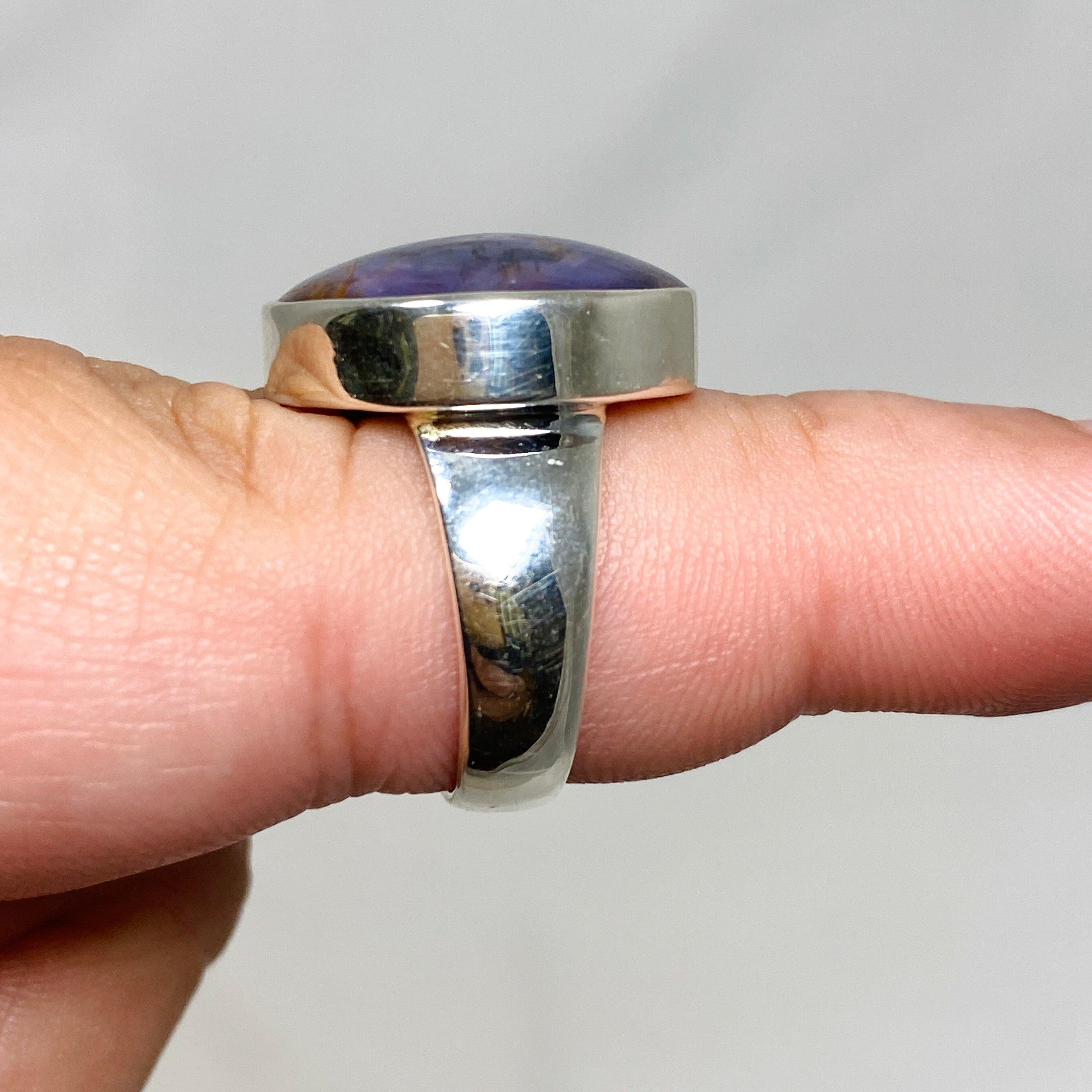 Sapphire Round Ring Size 8 KRGJ3177 - Elegant Blue Gemstone Jewelry for Women, Perfect for Engagement, Wedding & Anniversary Gifts