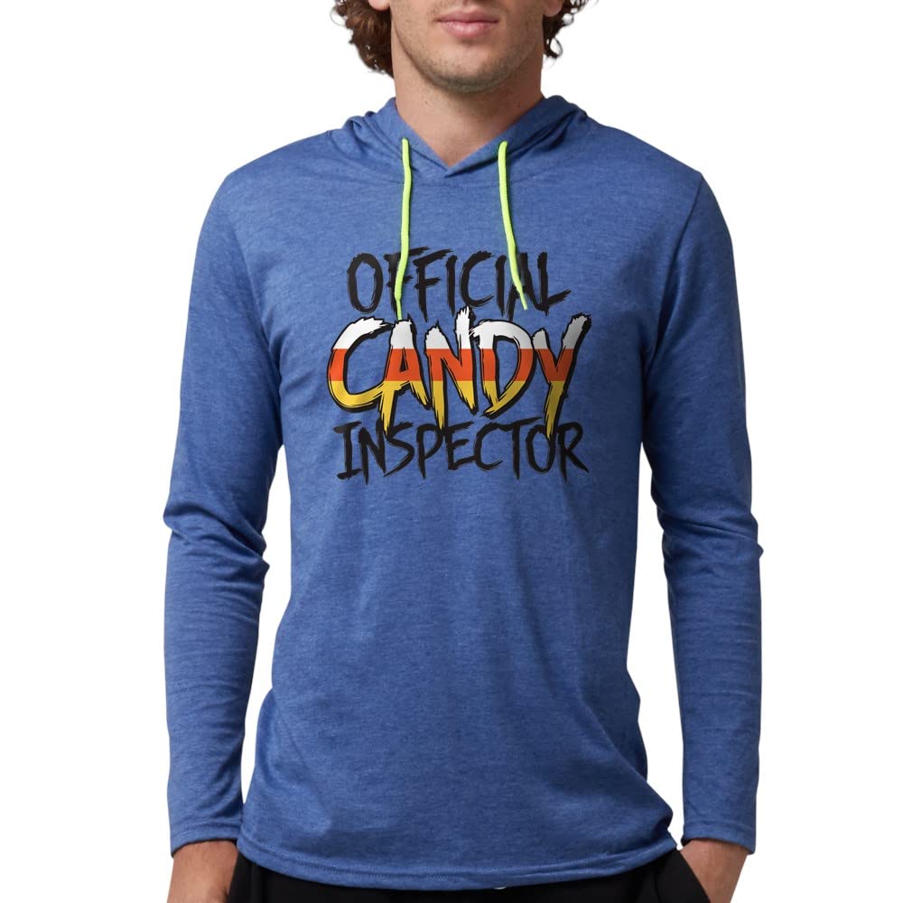 Official Candy Inspector Long Sleeve Hooded T-Shirt - Funny Food Lover Gift for Halloween, Christmas & Birthdays - Comfortable Cotton Blend for Work, School & Casual Wear
