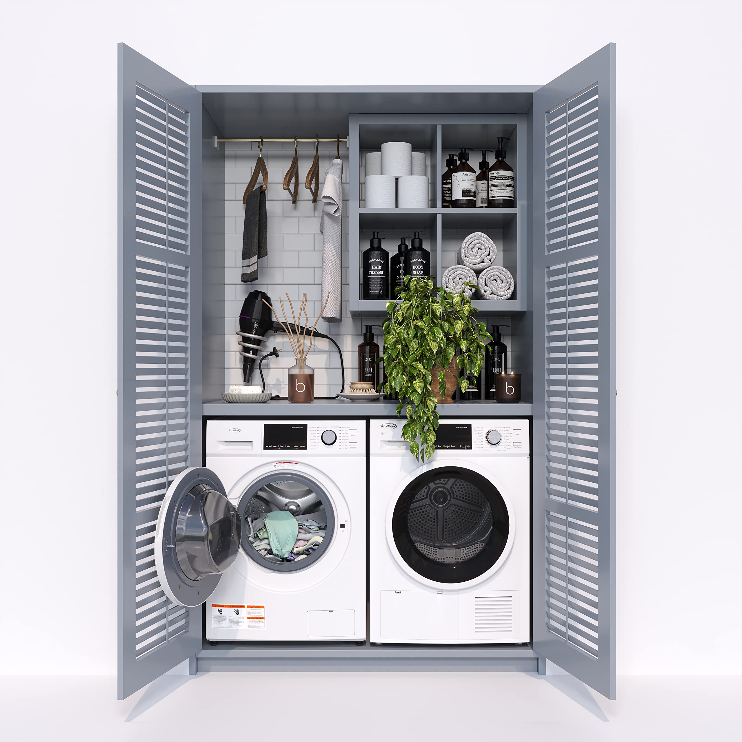 KoolMore 2.7 Cu. Ft Front Load Washing Machine - Compact Space Saving Design, 20-Min Quick Wash, 12 Cycles, Quiet Inverter Motor (120V, 24
