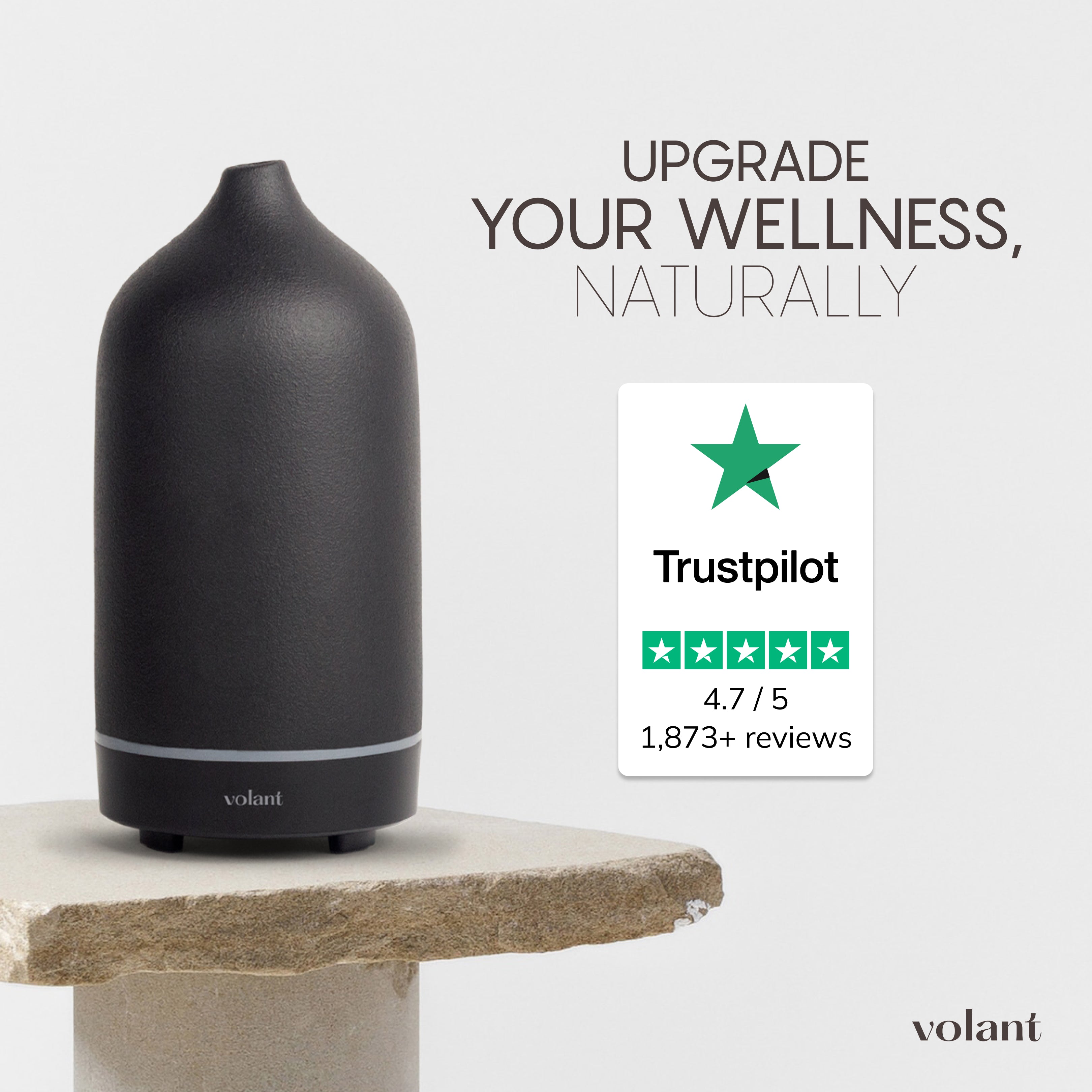 Premium Volant Essential Oil Diffuser - Ultrasonic Aromatherapy Humidifier for Home, Office & Spa - Perfect for Relaxation, Sleep & Stress Relief