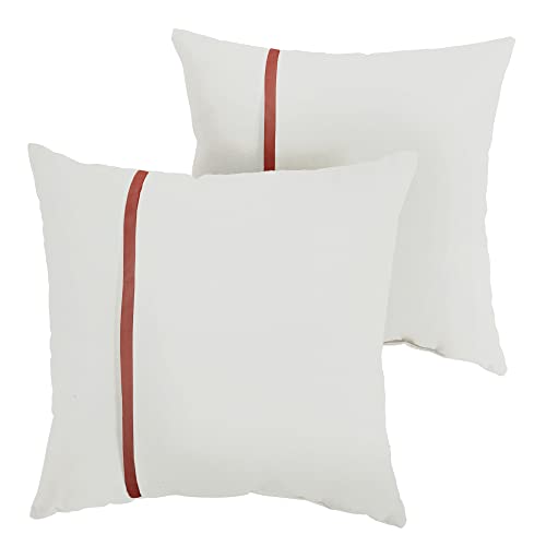Canvas Natural Ivory & Henna Red