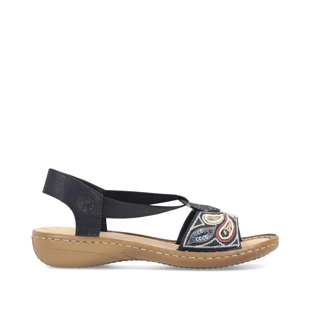 Rieker 608B4 Black Women's Comfortable Casual Shoes for Walking, Work & Everyday Wear