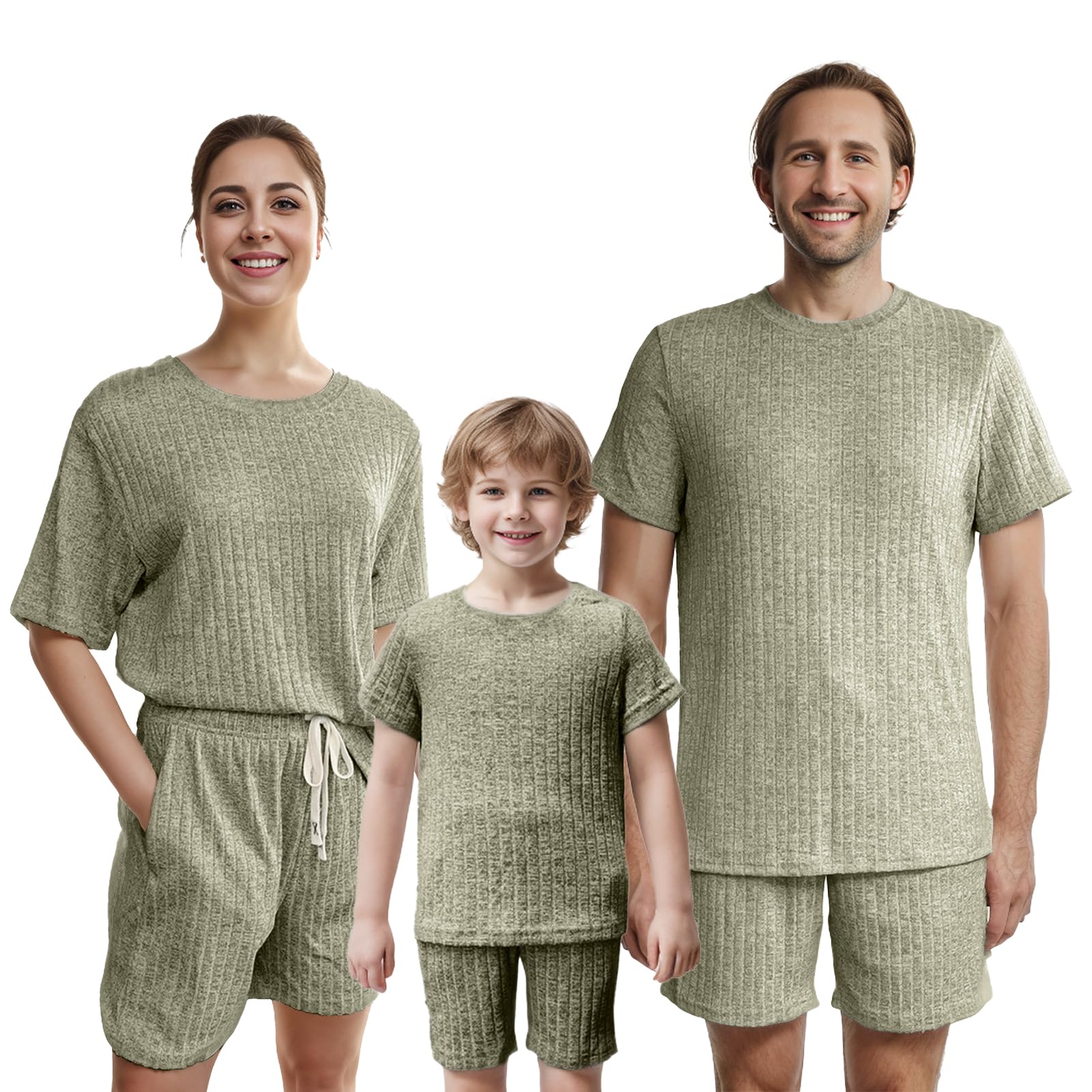 IFFEI Family Matching Pajamas Sets - 2 Piece Soft Loungewear Sleepwear with Pockets for Women, Men & Kids - Cozy Lounge Outfits for Family Movie Nights & Holiday Gatherings