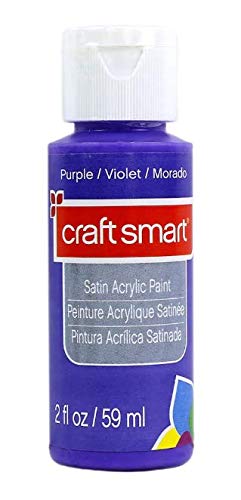 Craft Smart 2 oz Satin Acrylic Paint - Premium Purple Acrylic Paint for Artists & DIY Crafts - Perfect for Canvas Painting, Home Decor & Scrapbooking