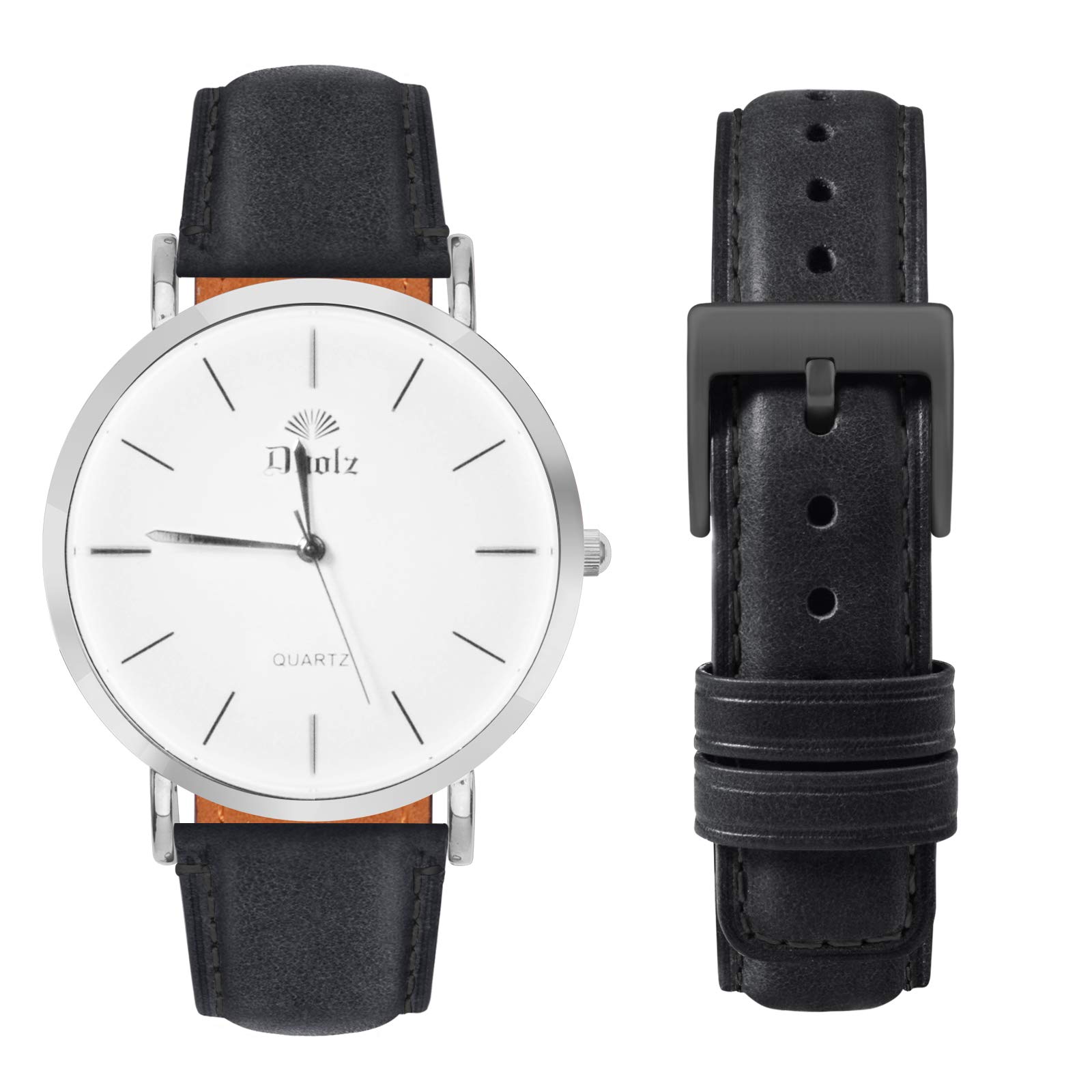Premium 20mm Soft Brown Leather Watch Band - Quick Release Replacement Strap for Smartwatches & Traditional Watches - Compatible with 18mm, 20mm, 22mm Lugs - Ideal for Men & Women - Perfect for Office, Casual & Formal Occasions