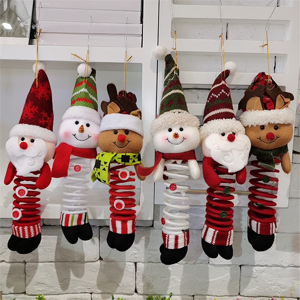 6 Pack Handmade Swedish Santa Gnomes Christmas Ornaments - Plush Santa Elf Tree Decorations with Lights for Home, Table & Holiday Decor - Perfect for Christmas Tree Hanging, Gift Exchange & Festive Party Decorations