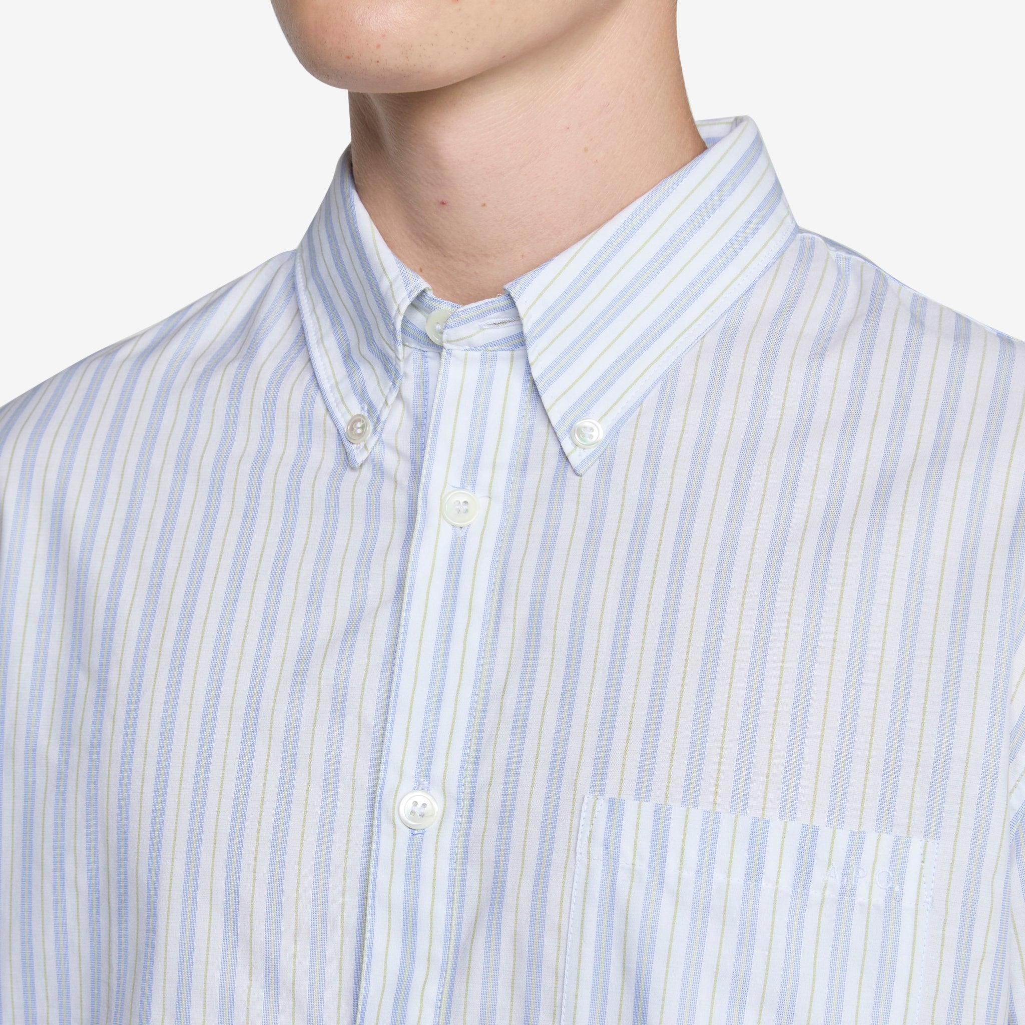 Edouard Embroidered Shirt Pale Green - Elegant Casual Wear for Men | Perfect for Office, Date Night & Special Occasions