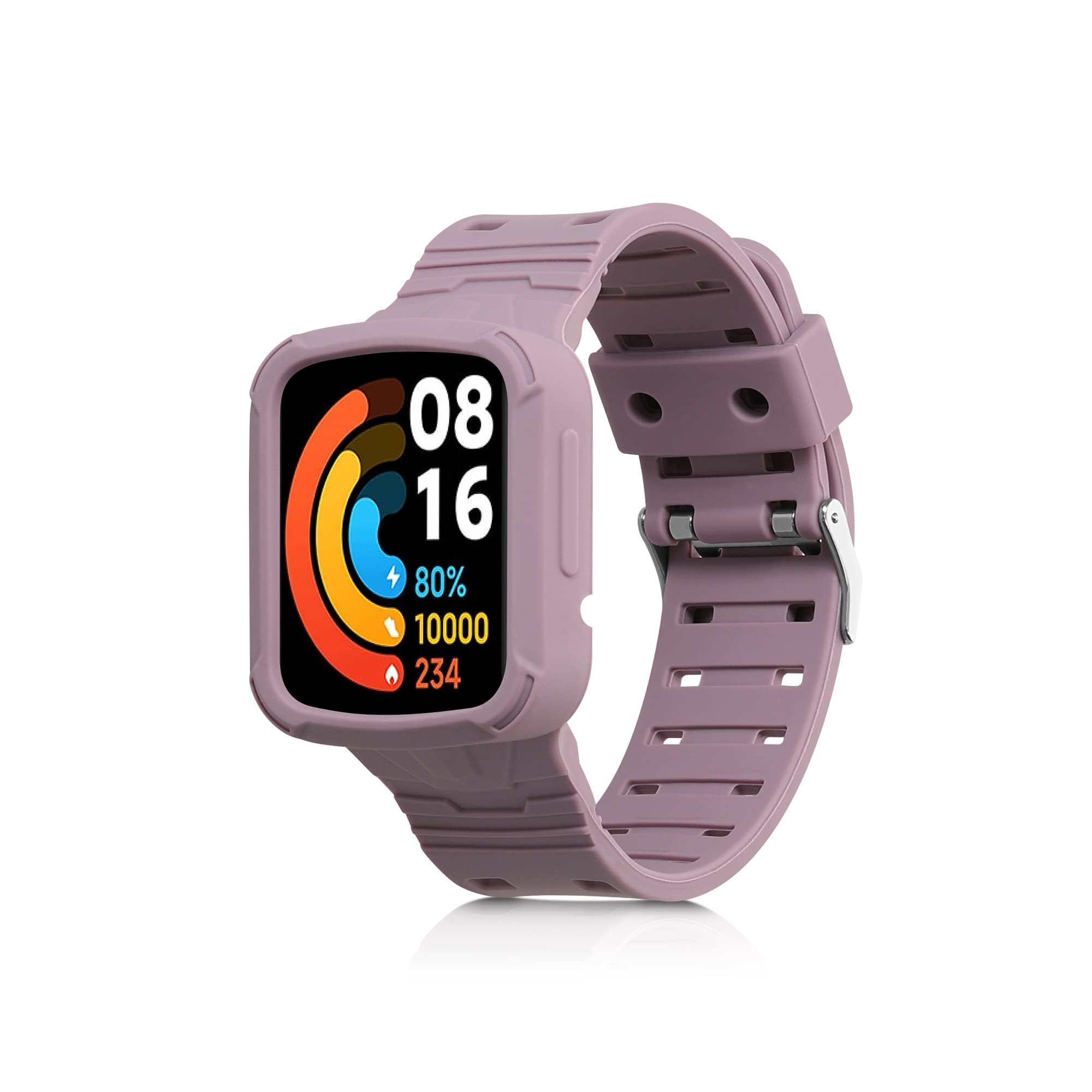 kwmobile Purple Cloud Silicone Watch Band - Compatible with Xiaomi Mi Watch Lite & Redmi Watch - Modern Waterproof Adjustable Durable Strap for Sports, Running, Swimming & Daily Wear