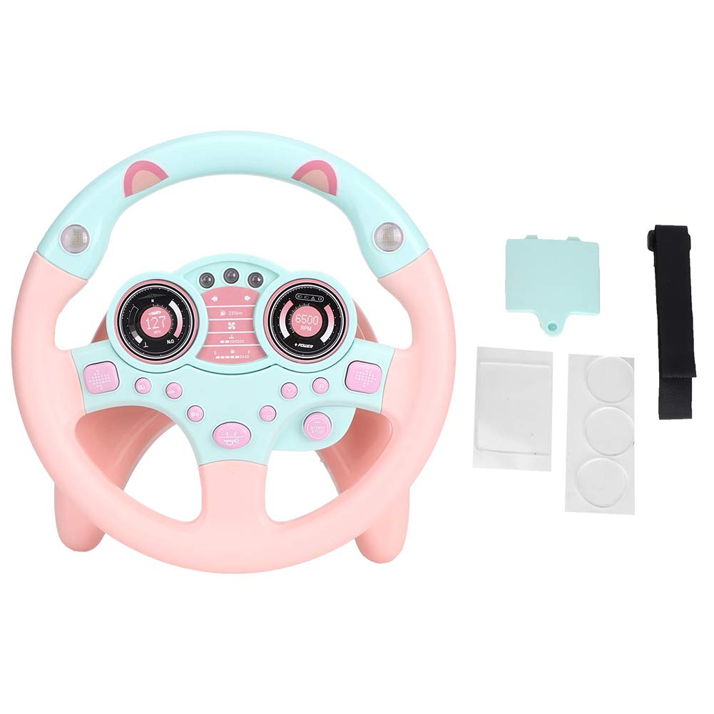Haokaini Kids Steering Wheel Toy - Electric Interactive Driving Simulator for Early Education, High Simulation Car Toy with Realistic Sounds & Lights - Perfect for Pretend Play, Role-Playing & Learning Road Safety at Home