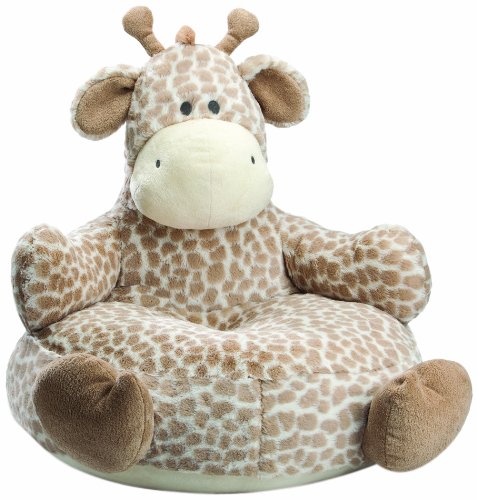 DEMDACO Large Plush Giraffe Stuffed Animal Chair for Kids - Soft Spotted Caramel Brown Toy, Perfect for Nursery Decor, Playroom Seating & Cozy Reading Nook