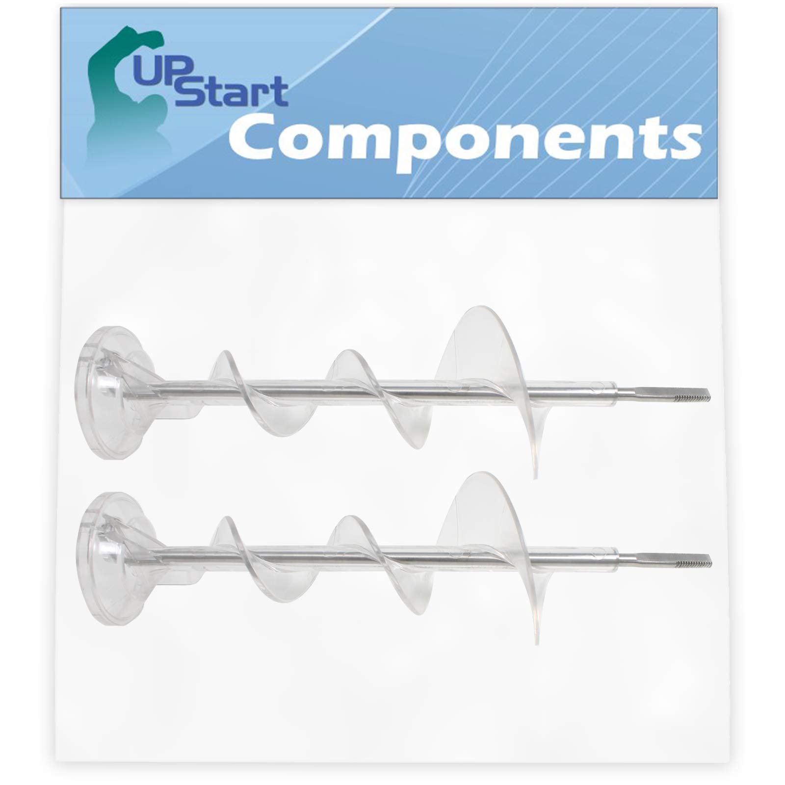 2-Pack WR17X11705 Refrigerator Dispenser Auger Replacement - Compatible with General Electric GSH25ISXLSS Refrigerator & WR17X11705 Ice Maker - UpStart Components Brand - Perfect for DIY Repair and Ice Dispenser Maintenance
