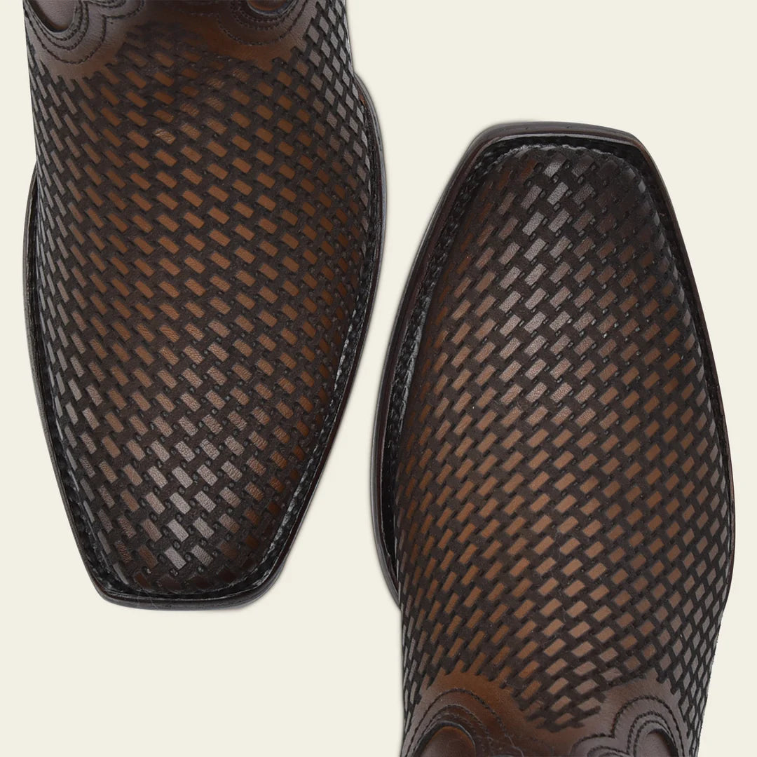 1J2YRS Men's Cuadra Honey Casual Cowboy Cowhide Ankle Boots - Western Style Comfort for Everyday Wear & Outdoor Adventures