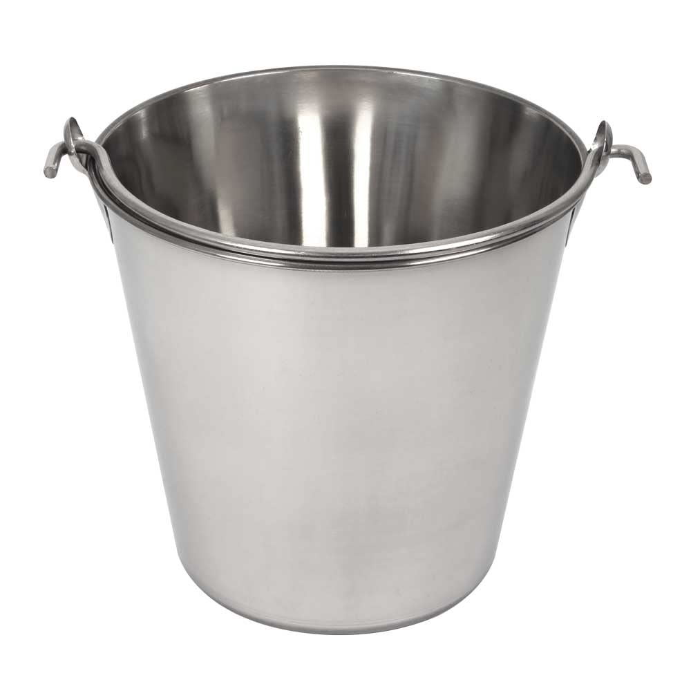 Lindy's 8-Quart Stainless Steel Bucket - Heavy Duty Seamless Metal Pail for Home & Commercial Use - Perfect for Carrying Water, Milk, Food Storage & Cleaning - Ideal for Kitchen, Farm, Restaurant & Outdoor Activities