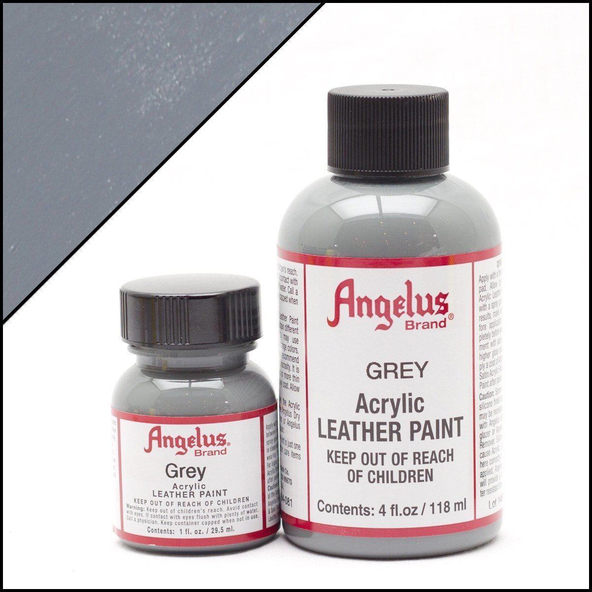 Angelus Grey Leather Paint 1oz (30ml) – Premium Leather Dye for Shoes, Bags & Accessories – Ideal for DIY Repair, Restoration & Customization