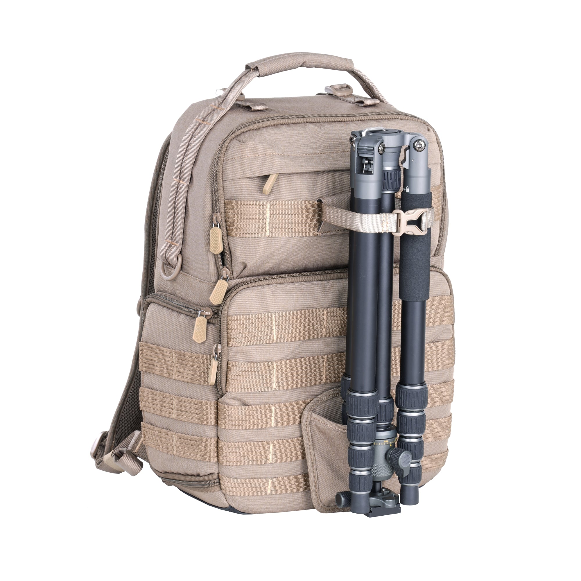 VEO RANGE T 45M BG Waterproof Hiking Backpack - Lightweight Travel Daypack for Outdoor Adventures, Camping & Daily Commute (Beige)