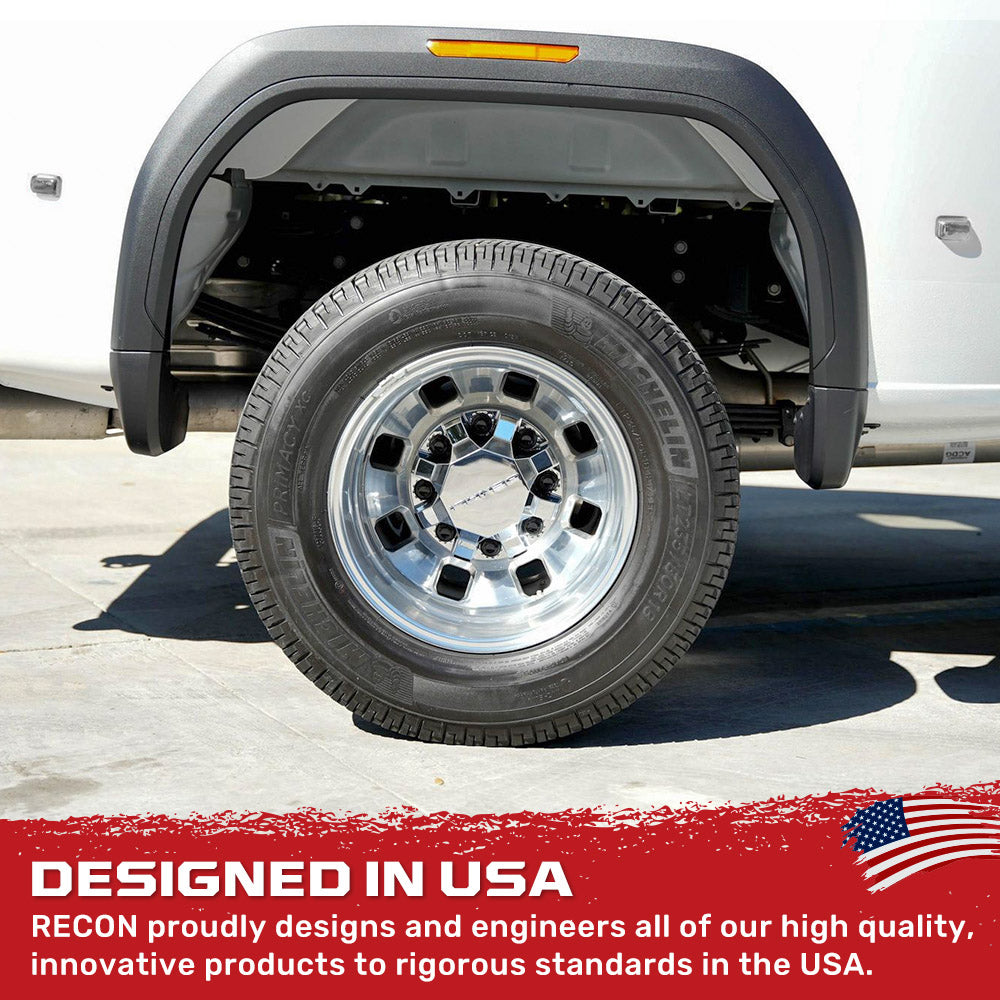 GMC Sierra & Chevy Silverado 15-25 (3rd & 4th Gen) Dually Fender Lights - 4 Piece LED Kit with Multiple Lens & Color Options - Perfect for Off-Roading, Truck Customization & Night Driving