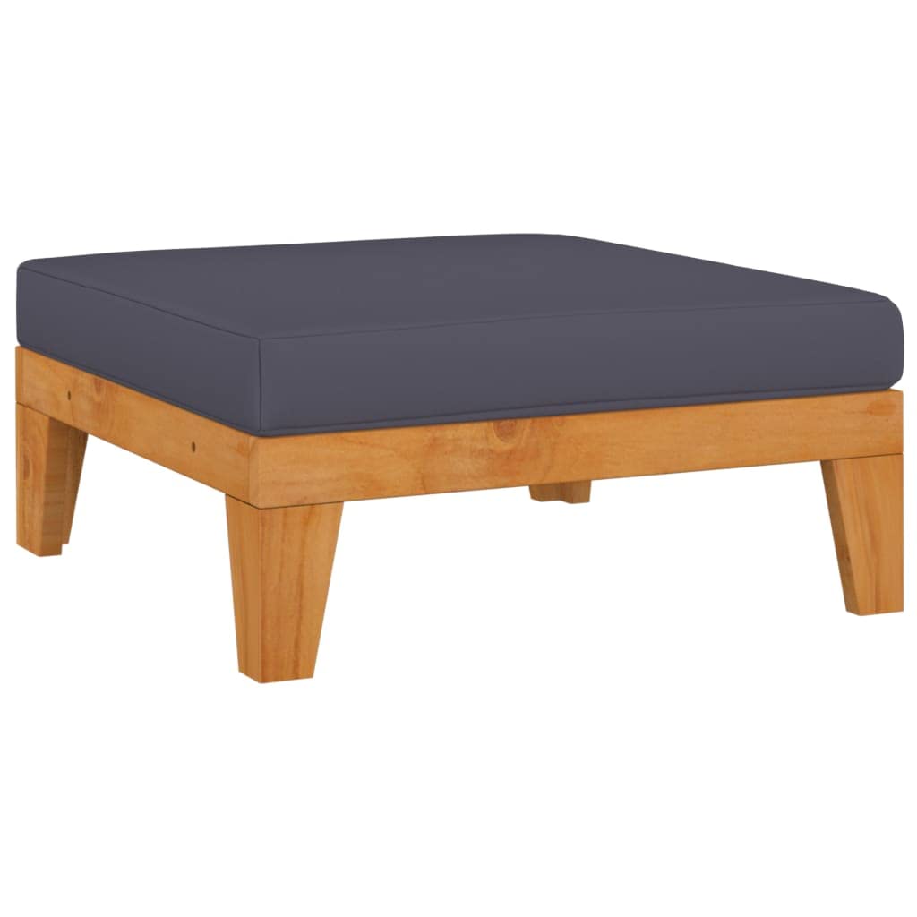Outdoor Patio Furniture Set - Acacia Wood Sectional Chairs with Dark Gray Cushions for Patio, Porch, Backyard, Balcony, Poolside & Garden - Perfect for Relaxing, Lounging & Outdoor Entertaining