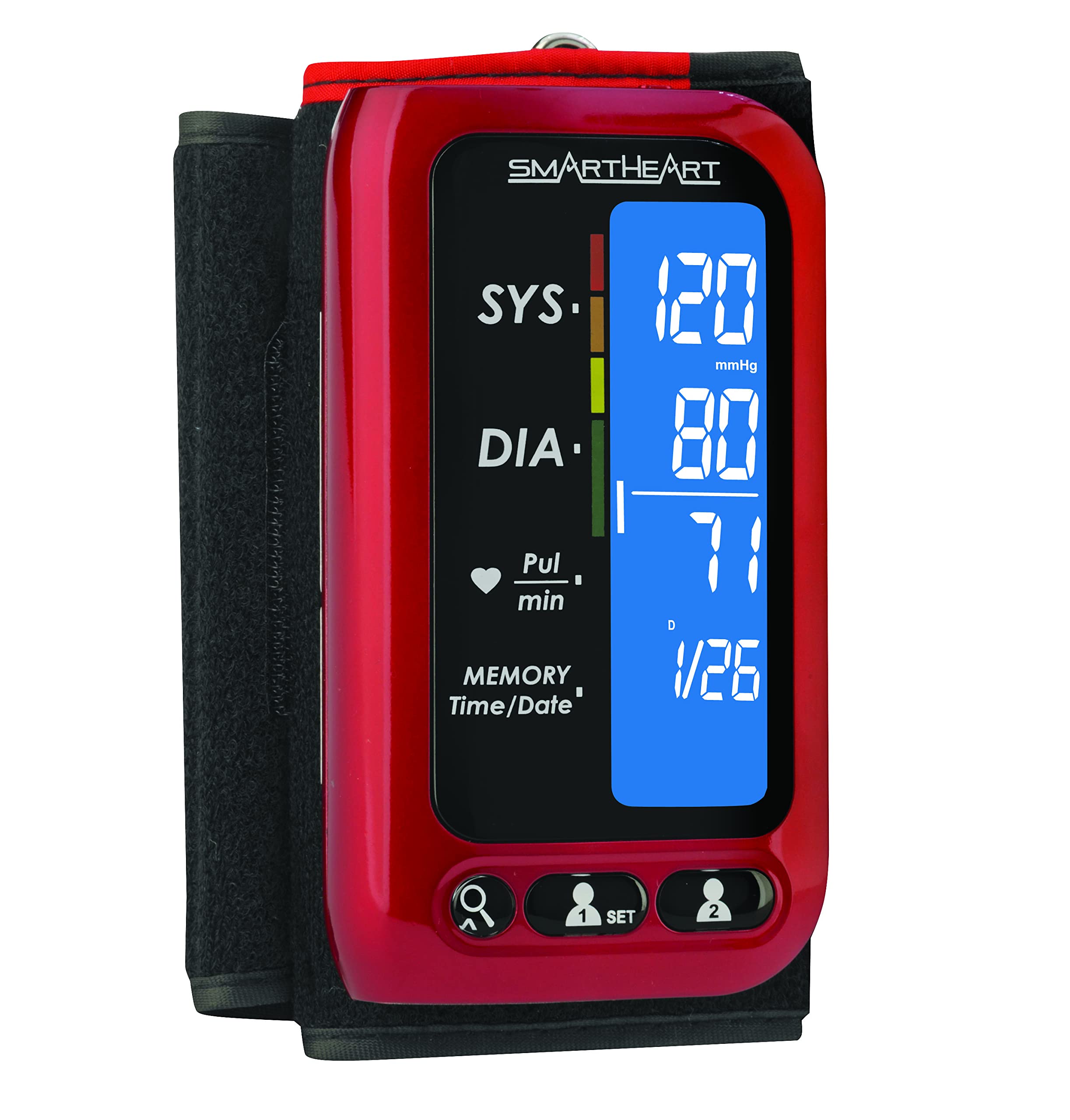SmartHeart Digital Blood Pressure Monitor - Upper Arm Cuff with Advanced Inflation Technology, 500 Memory Storage | Home Use, Doctor Office, Health Monitoring for Adults & Seniors