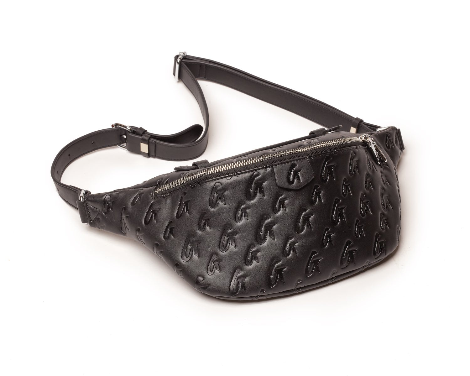MONOGRAM FANNY PACK - Black Waist Bag for Men & Women | Water-Resistant Crossbody Sling Bag | Perfect for Travel, Hiking, Running & Everyday Use