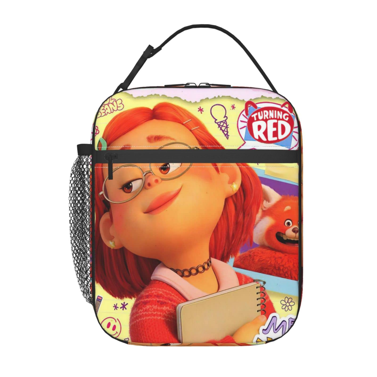 Cute Red Cartoon Insulated Lunch Box - Reusable Waterproof Lunch Bag for Women, Men, Boys & Girls - Portable Cooler Tote for School, Work, Travel, Office & Picnic - Keep Meals Fresh All Day