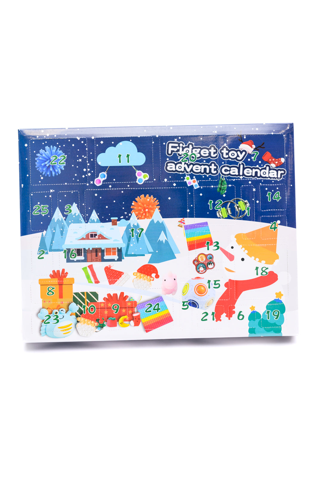 Fidget Fun Advent Calendar - 24 Days of Stress Relief Toys for Kids & Adults | Christmas Countdown Gift for Anxiety Relief, ADHD, Focus - Perfect for Home, Office, School Use