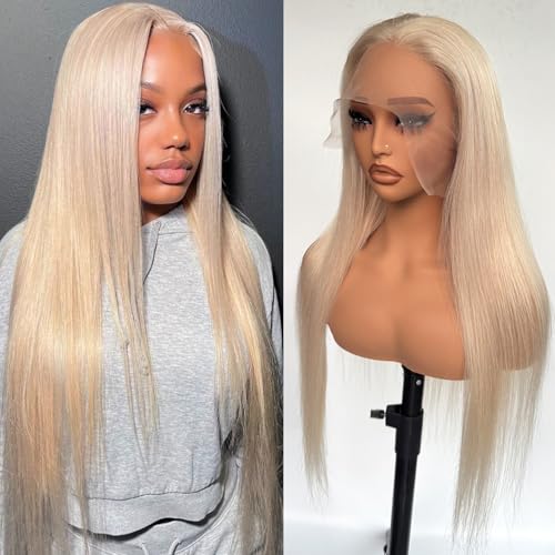 White Blonde lace front wigs
