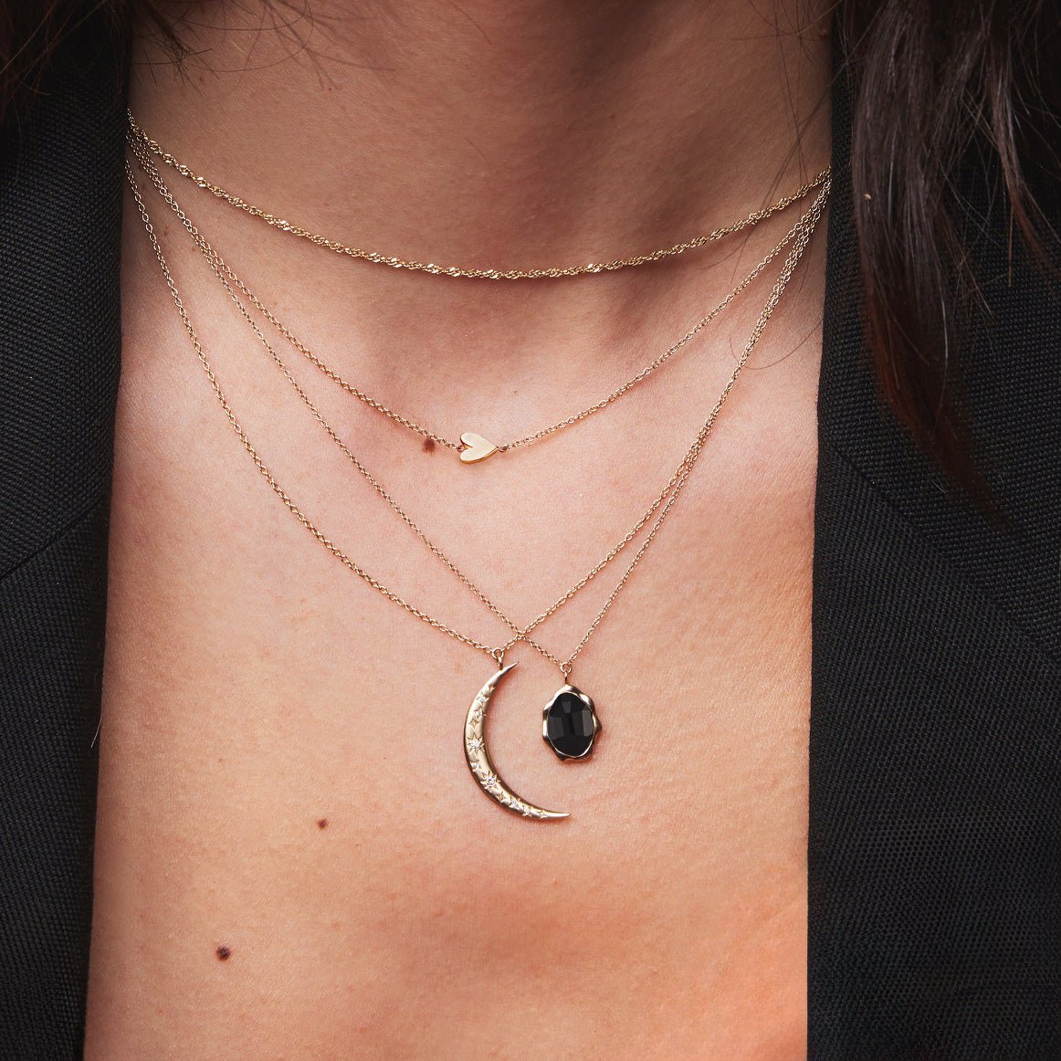 Black Onyx Mood Ring Necklace – Genuine Stone Jewelry for Women & Men | Perfect for Gifts, Meditation & Energy Healing