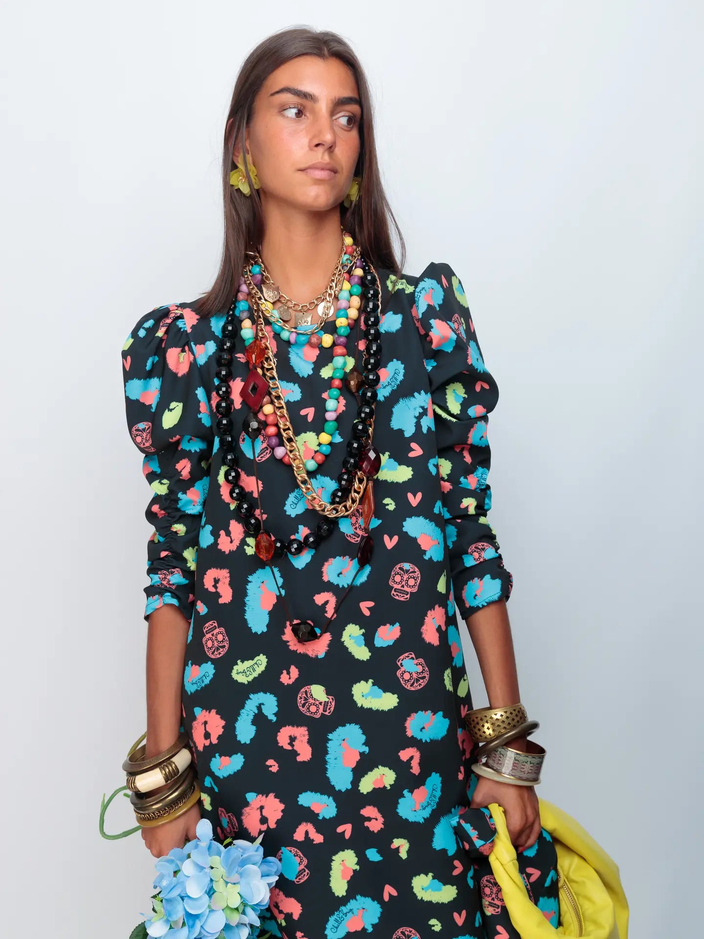Skull Print Lupita Robe - Stylish and Comfortable Women's Kimono Robe for Lounge Wear, Spa, and Home Relaxation