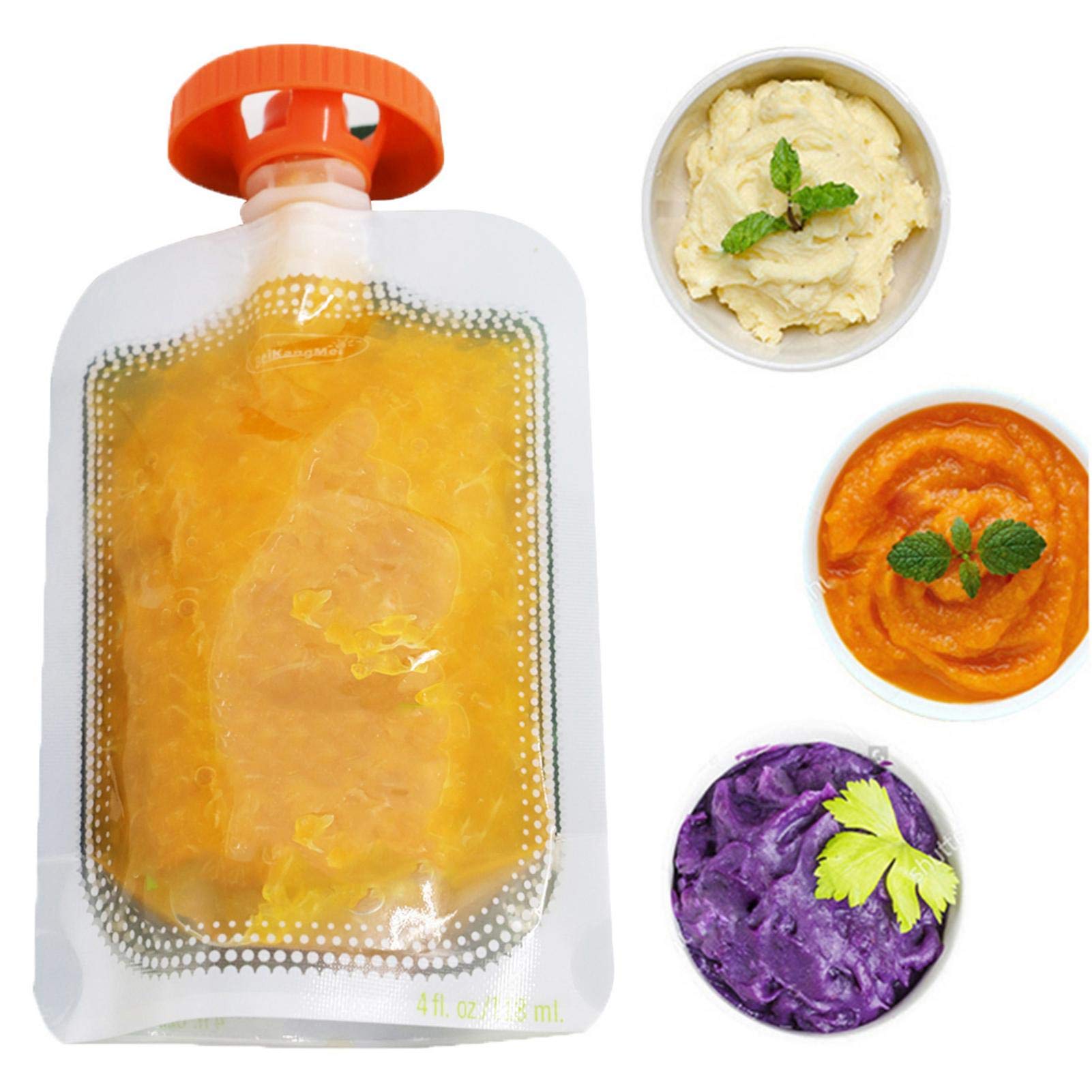 **Reusable Baby Food Pouch - Squeeze Station for Fresh Fruit Puree & Juice | Infant & Toddler Meal Storage Bags | Perfect for On-the-Go Snacks & Daycare Lunches**
