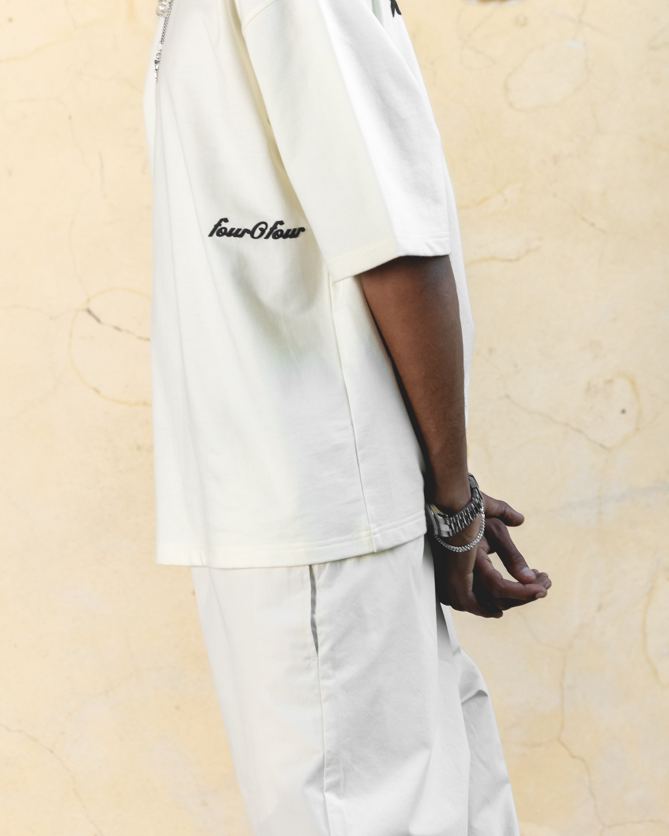 404 Function Oversized T-Shirt in Off-White | Unisex Streetwear Fashion for Casual Wear & Loungewear