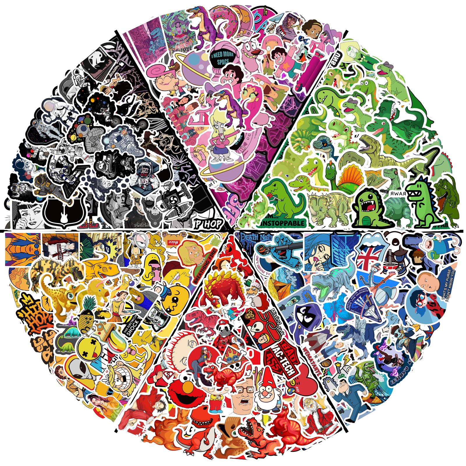 600 Pcs Vinyl Stickers Pack - Waterproof Decorative Stickers for Water Bottles, Laptop, Bike, Car, Skateboard & Helmet - Perfect for DIY Crafts, School Projects, and Personalizing Your Belongings