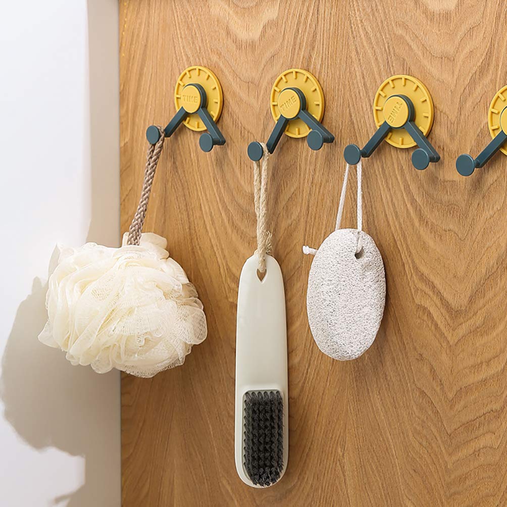 16-Pack Cabilock No Trace Adhesive Hooks - Strong Sticky Wall Hooks for Home Decor, Bathroom, Kitchen & Door Organization - Damage-Free Hanging Solution for Towels, Keys, Coats & More